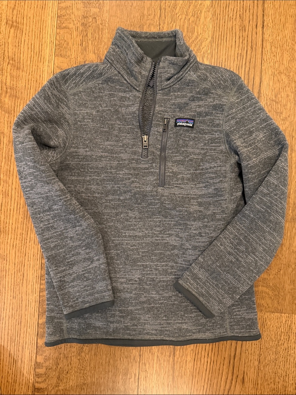 Patagonia Heather Gray Half-Zip Pullover Sweater